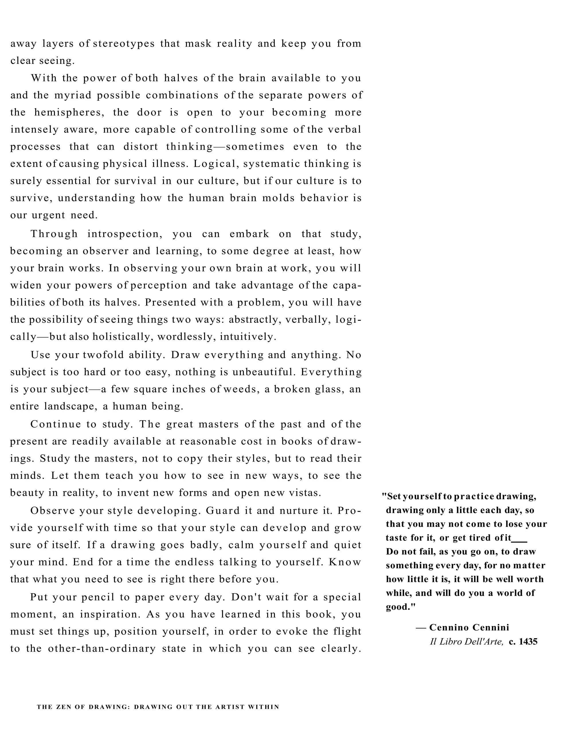 The New Drawing On The Right Side Of The Brain