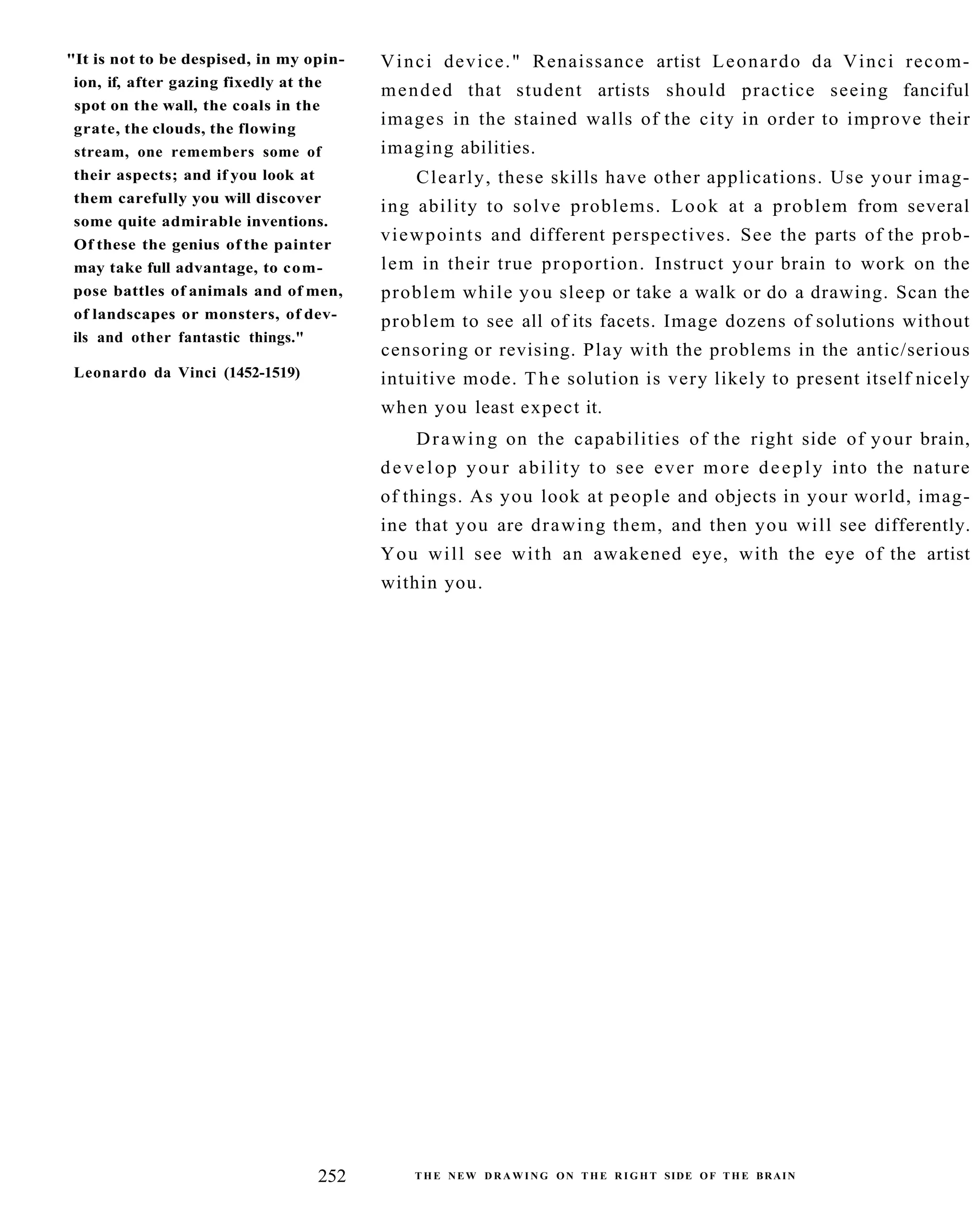 The New Drawing On The Right Side Of The Brain