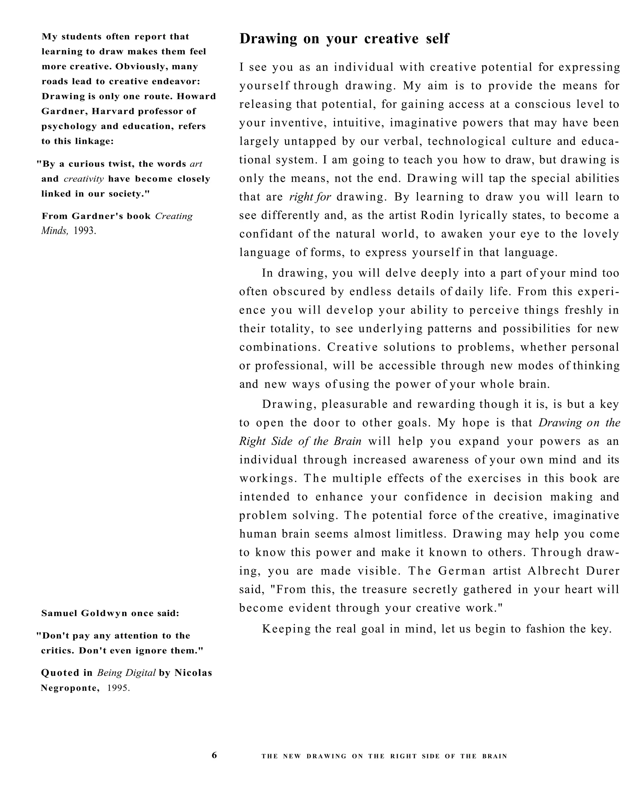 The New Drawing On The Right Side Of The Brain