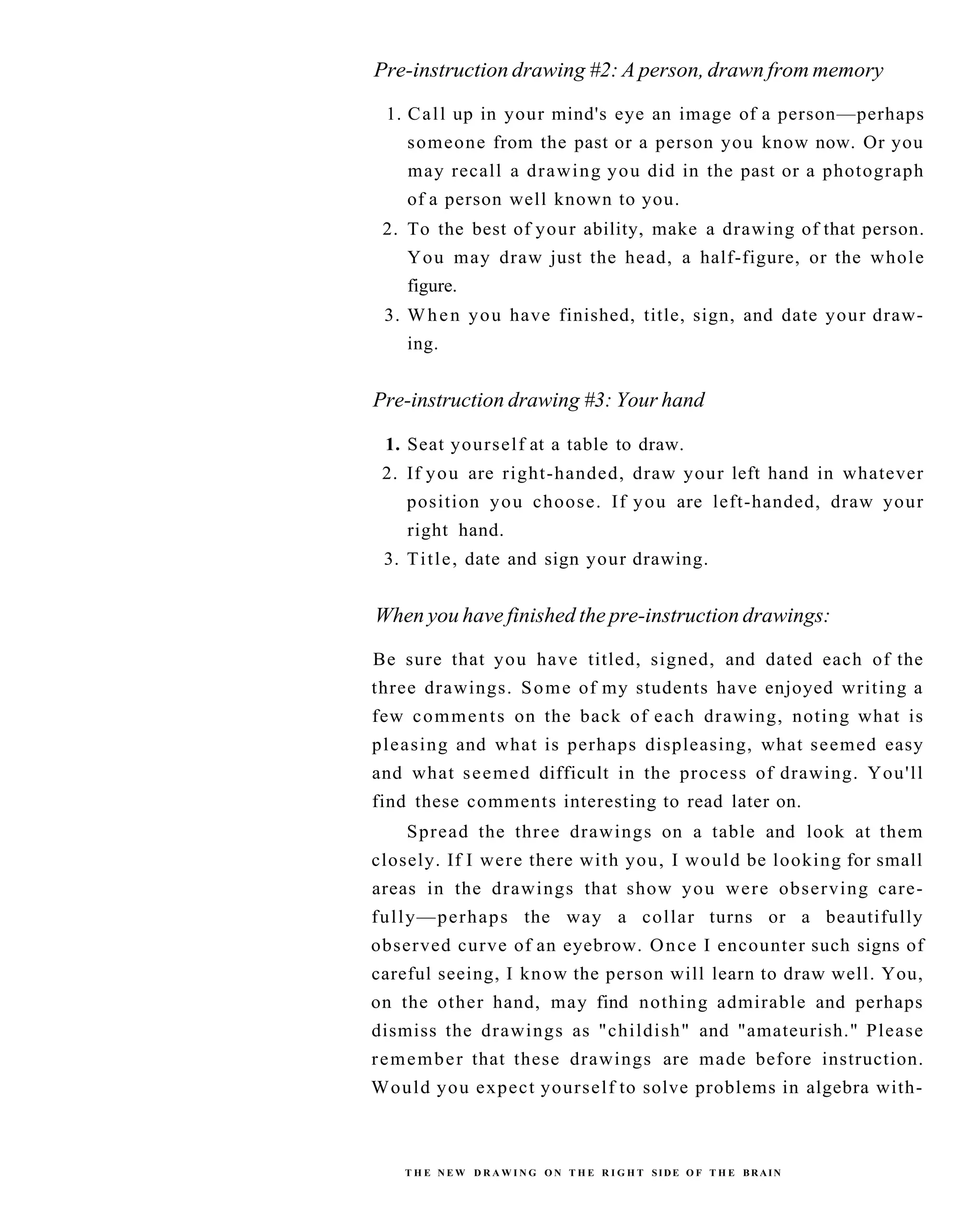 The New Drawing On The Right Side Of The Brain