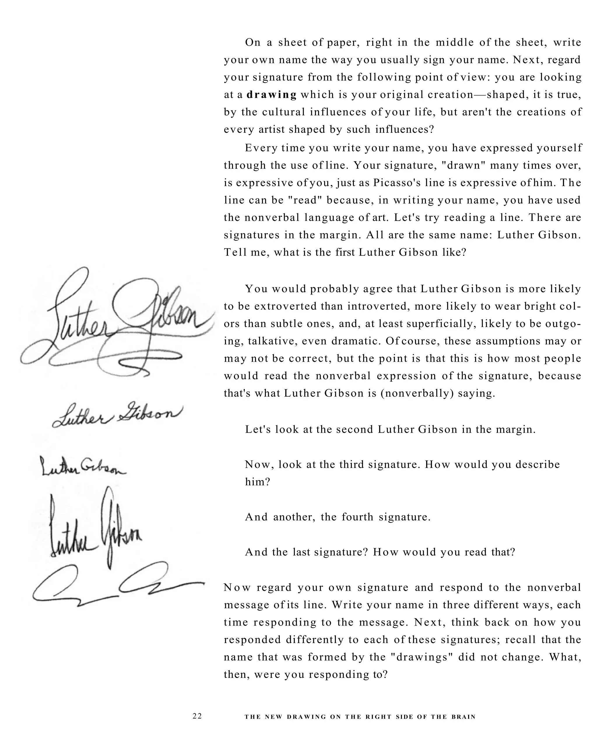 The New Drawing On The Right Side Of The Brain