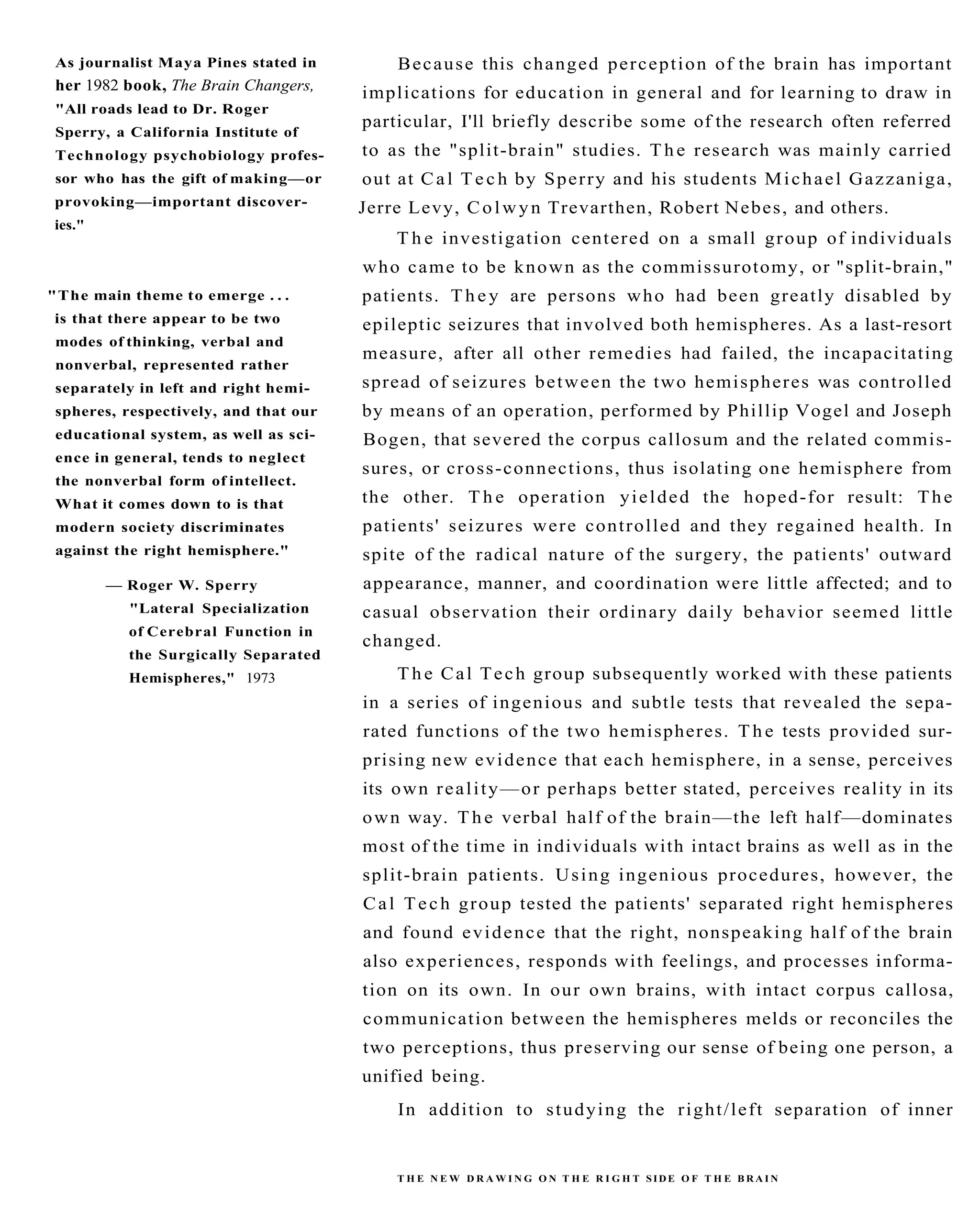 The New Drawing On The Right Side Of The Brain