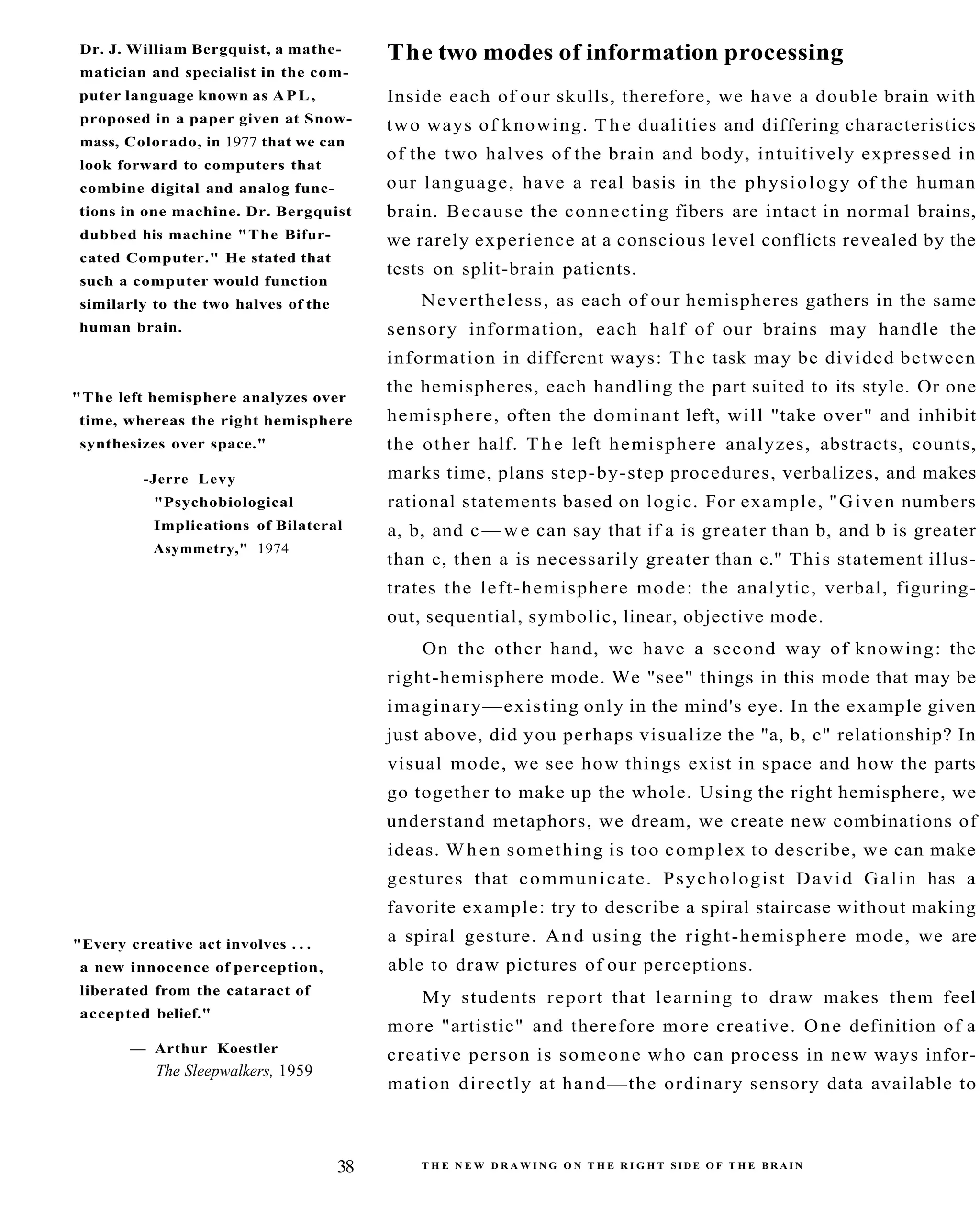 The New Drawing On The Right Side Of The Brain