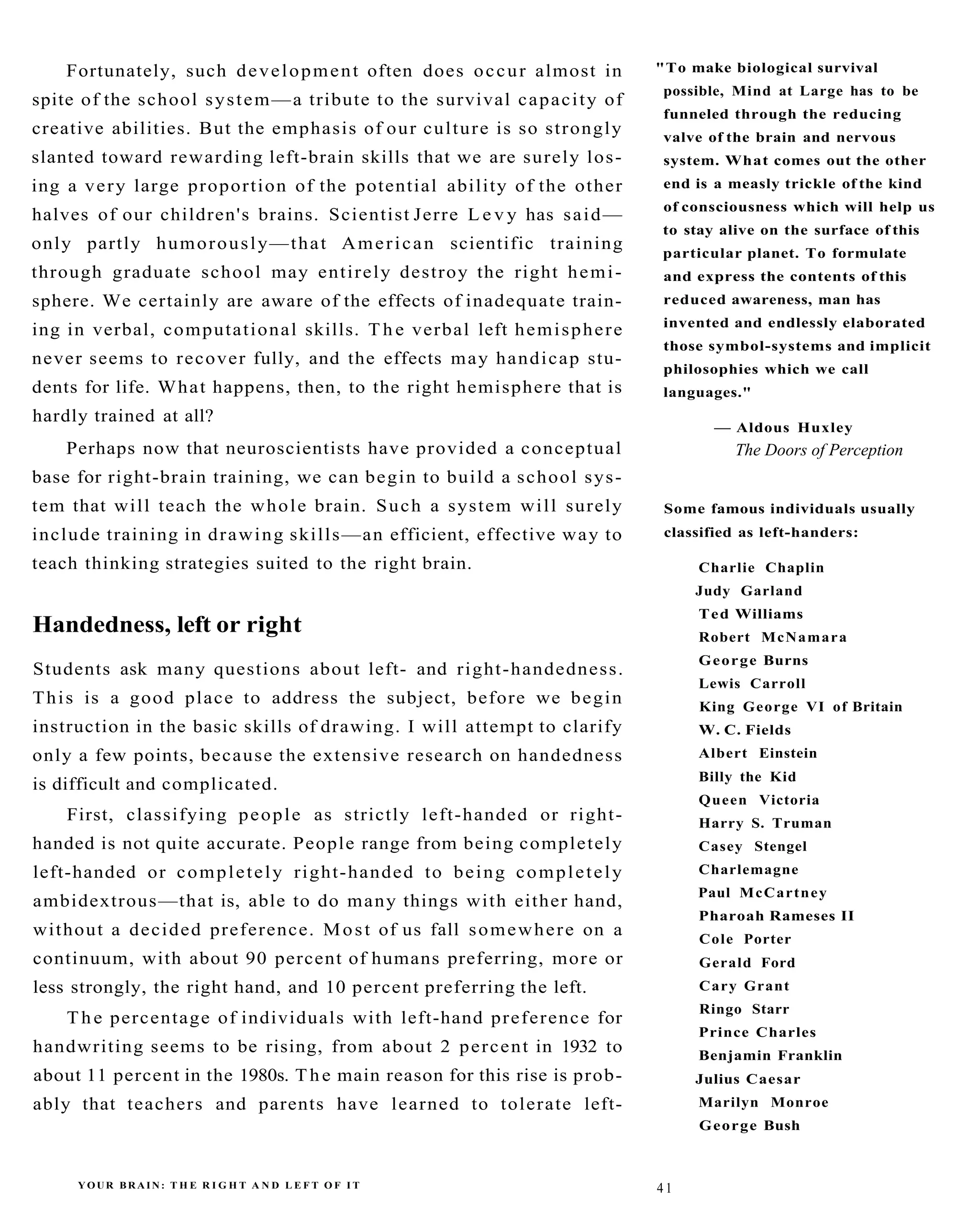 The New Drawing On The Right Side Of The Brain