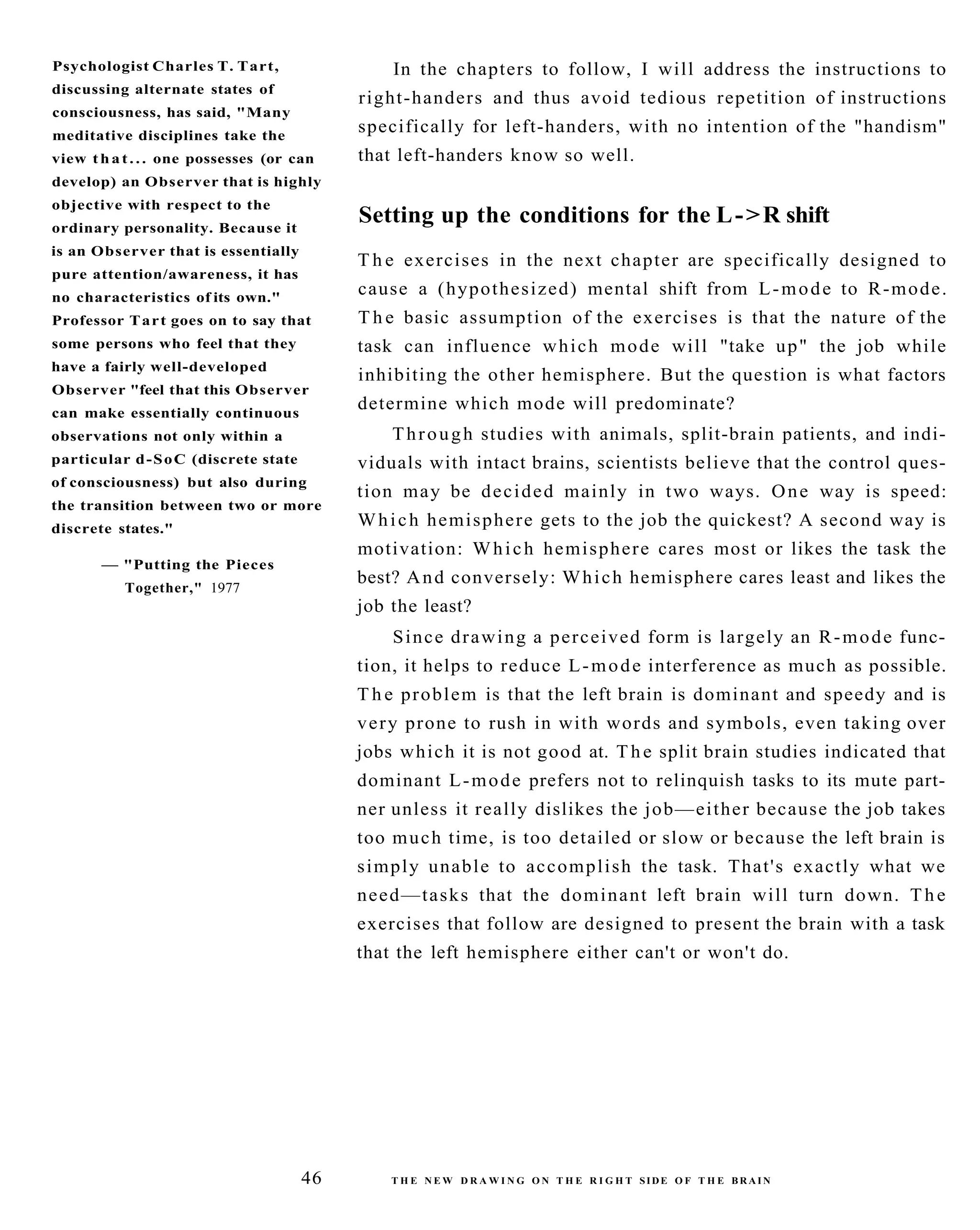 The New Drawing On The Right Side Of The Brain