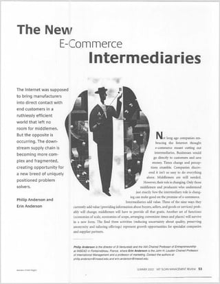 The new e commerce intermediaries
