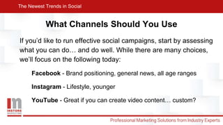 What Channels Should You Use
If you’d like to run effective social campaigns, start by assessing
what you can do… and do w...