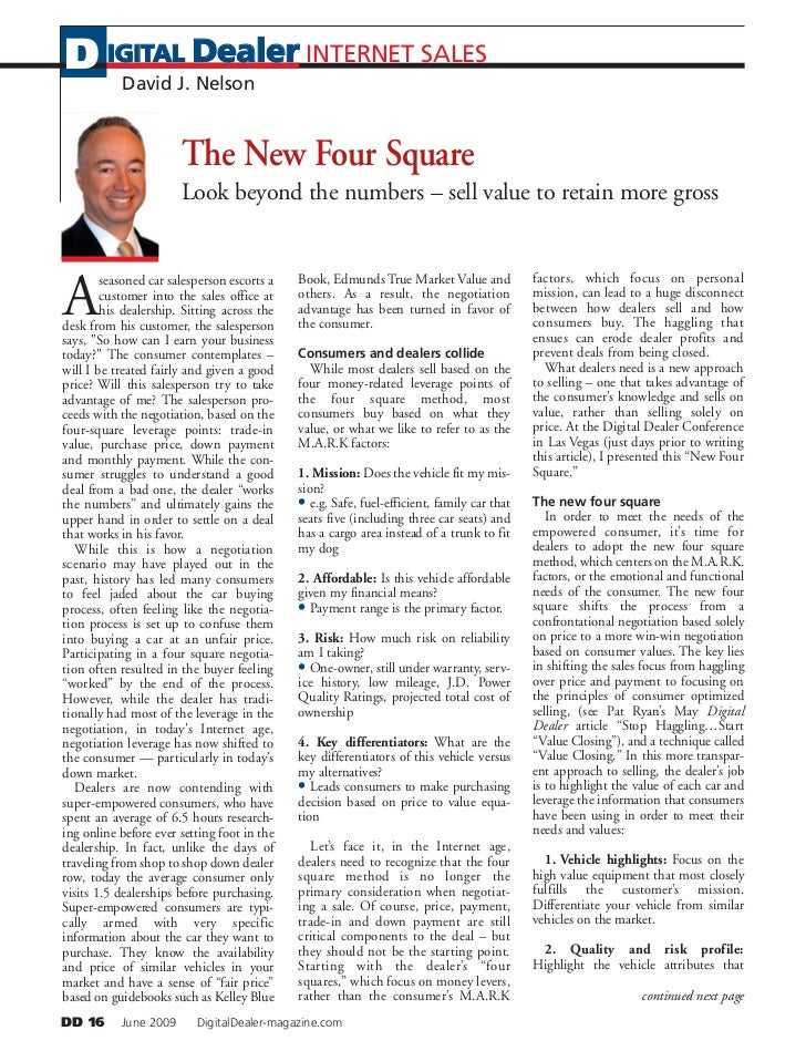 New Car Sales Four Square Digital Dealer Magazine