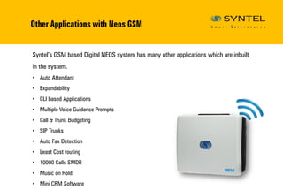 Neos Software The New Gsm based Neos | PDF