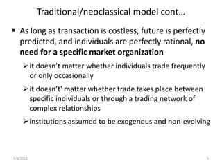 The new institutional economics of markets