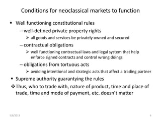 The new institutional economics of markets