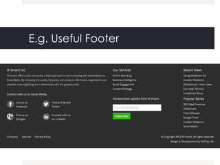 E.g. Useful Footer
 