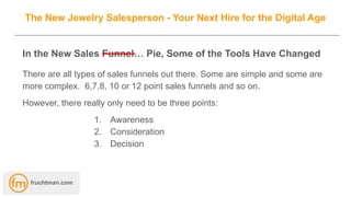 The New Jewelry Salesperson - Your Next Hire for the Digital Age
In the New Sales Funnel… Pie, Some of the Tools Have Chan...