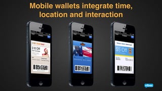 Mobile wallets integrate time,  
location and interaction!

 