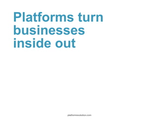Platforms turn
businesses
inside out
platformrevolution.com
 