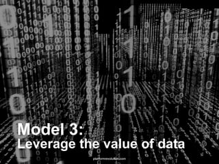 Model 3:  
Leverage the value of data
platformrevolution.com
 