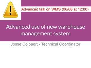The new Odoo warehouse management system