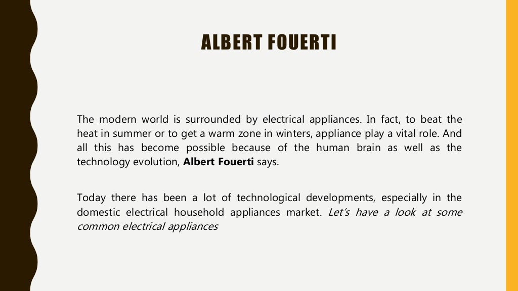 The new outlook of the electrical appliances