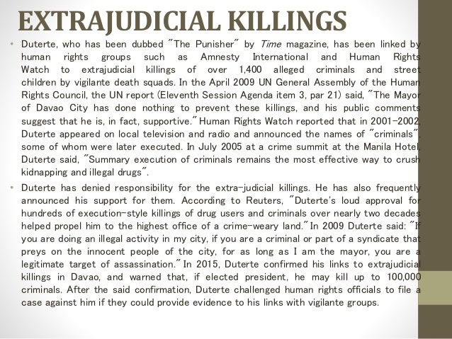 Persuasive speech about extrajudicial killings in the philippines image