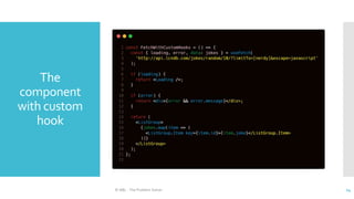 The
component
with custom
hook
© ABL - The Problem Solver 24
 