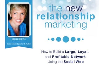 the   new relationship marketing How to Build a  Large, Loyal,  and  Profitable Network   Using the  Social   Web MARI SMITH Social Media Speaker & Author 