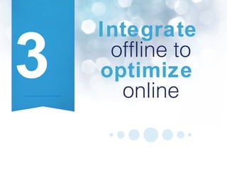 Integrate   offline to  optimize  online 3   