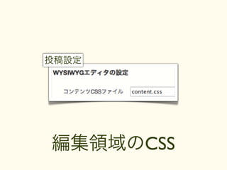 投稿設定




編集領域のCSS
 
