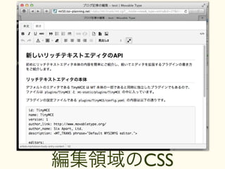 編集領域のCSS
 