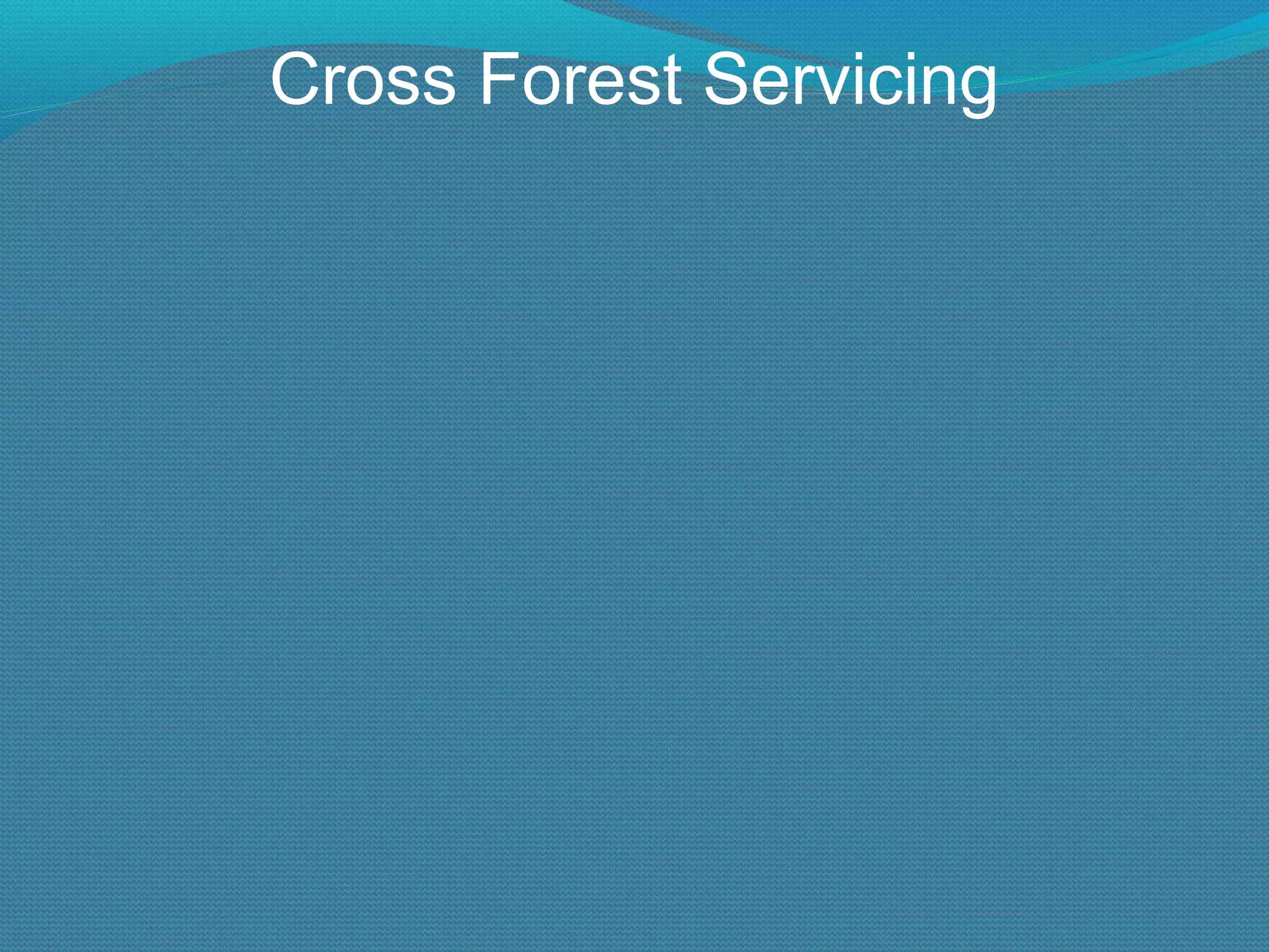 Cross Forest Servicing 
