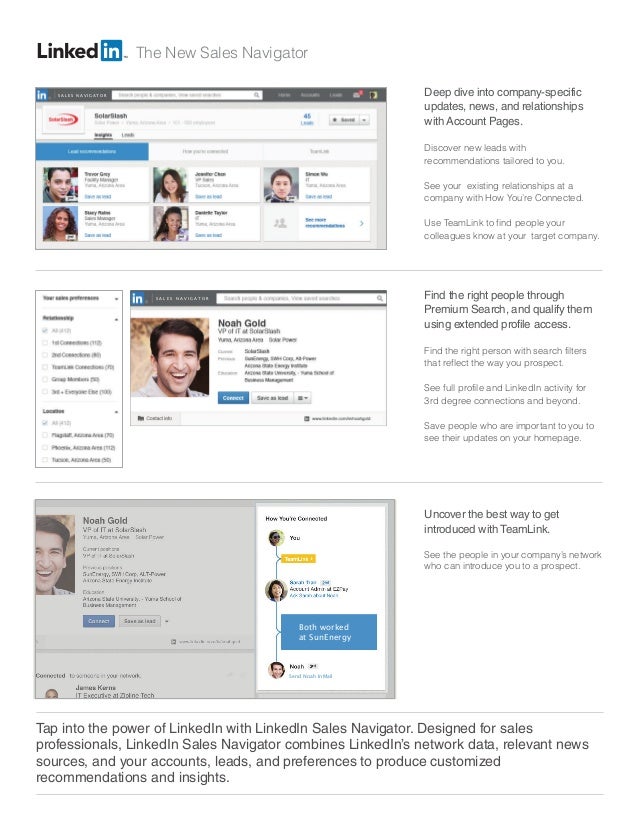 linkedin sales navigator data sheet