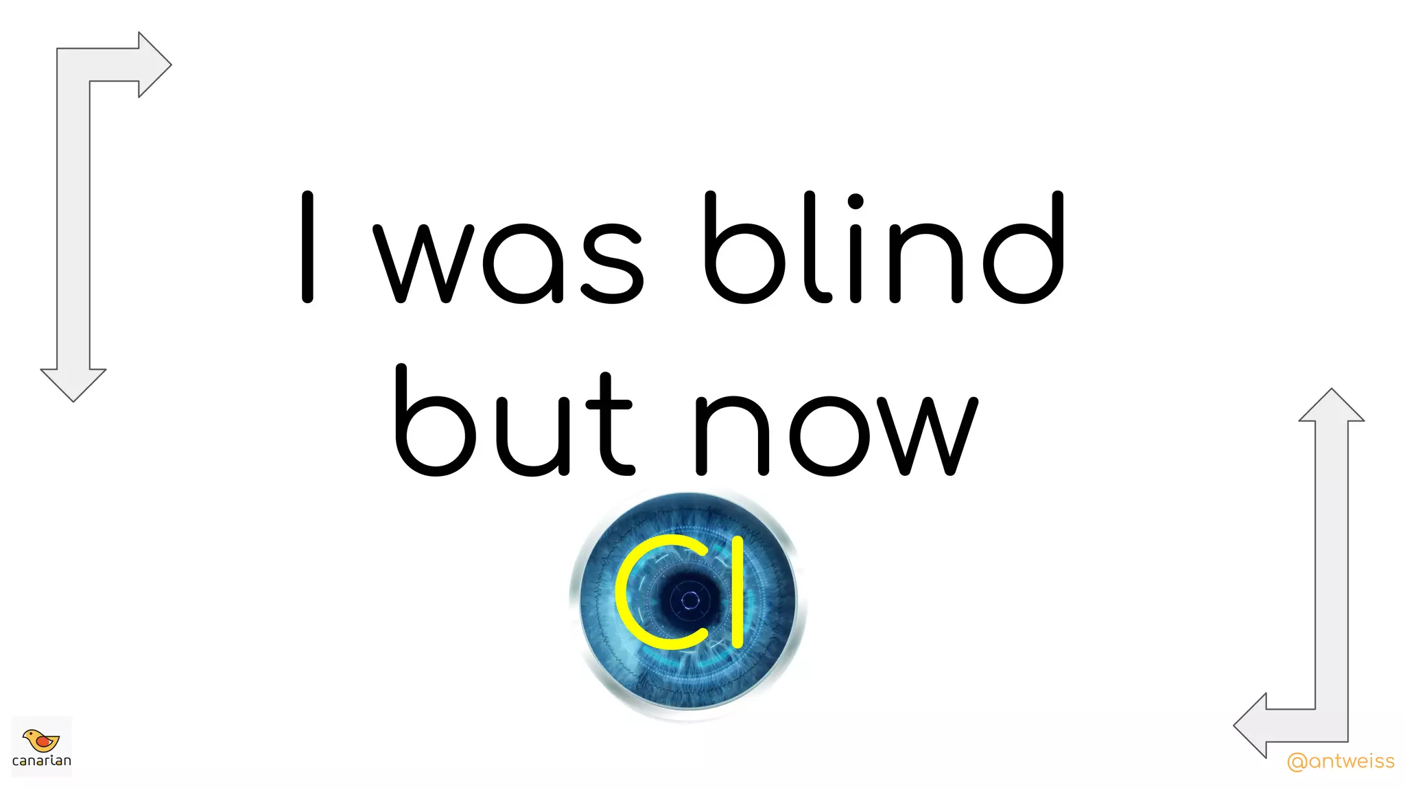 @antweiss
I was blind
but now
CI