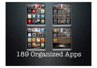 189 Organized Apps"
        
 