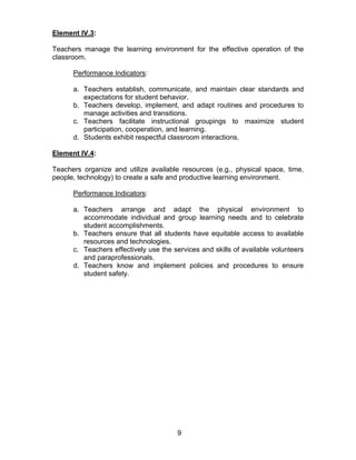 The new york teaching standards | PDF | Professional School