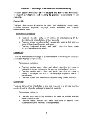 The new york teaching standards | PDF | Professional School