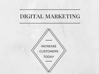 digital marketing
INCREASE
CUSTOMERS
TODAY
 
