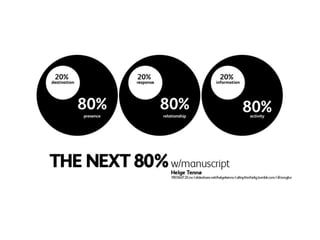 The next 80%