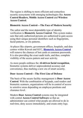 The Next Era of Access Control Begins in Kuwait & GCC.docx