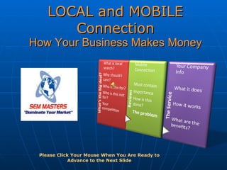 LOCAL and MOBILE Connection How Your Business Makes Money Please Click Your Mouse When You Are Ready to Advance to the Next Slide 