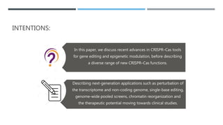 The next generation of crispr–cas technologies and Applications | PPTX