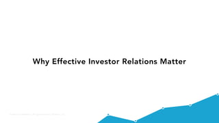 Private & Confidential - All rights reserved - Visible.vc, Inc.
Why Effective Investor Relations Matter
 