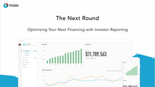 Private & Confidential - All rights reserved - Visible.vc, Inc.
The Next Round
Optimizing Your Next Financing with Investor Reporting
 