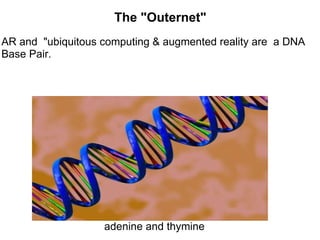   The &quot;Outernet&quot;    AR and  &quot;ubiquitous computing & augmented reality are  a DNA Base Pair. adenine and thymine 