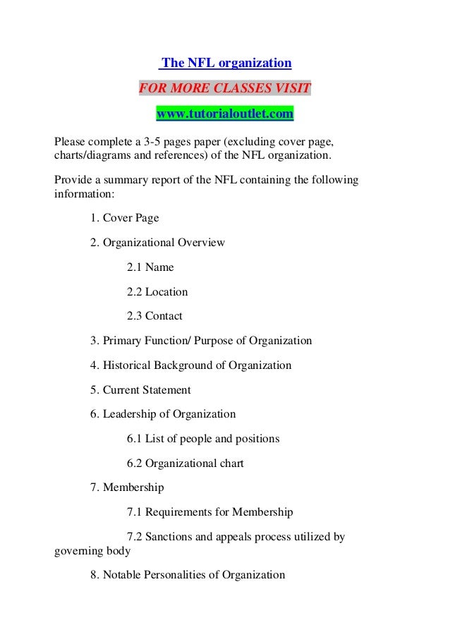Nfl Organizational Chart