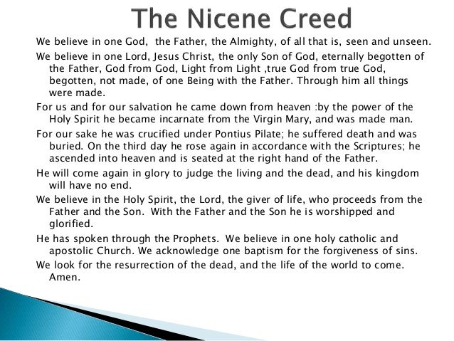 The Nicene Creed Class #3