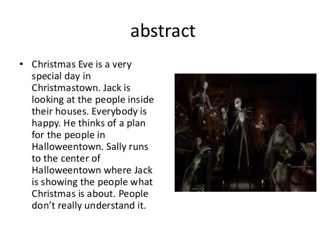 The nightmare before christmas
