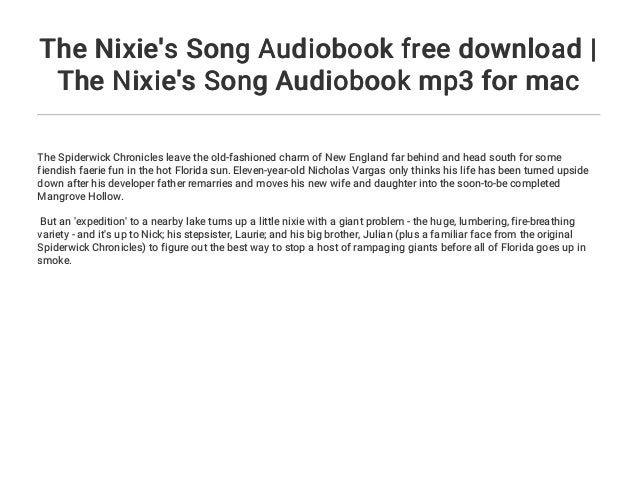 The Nixie S Song Audiobook Free Download The Nixie S Song Audiobook