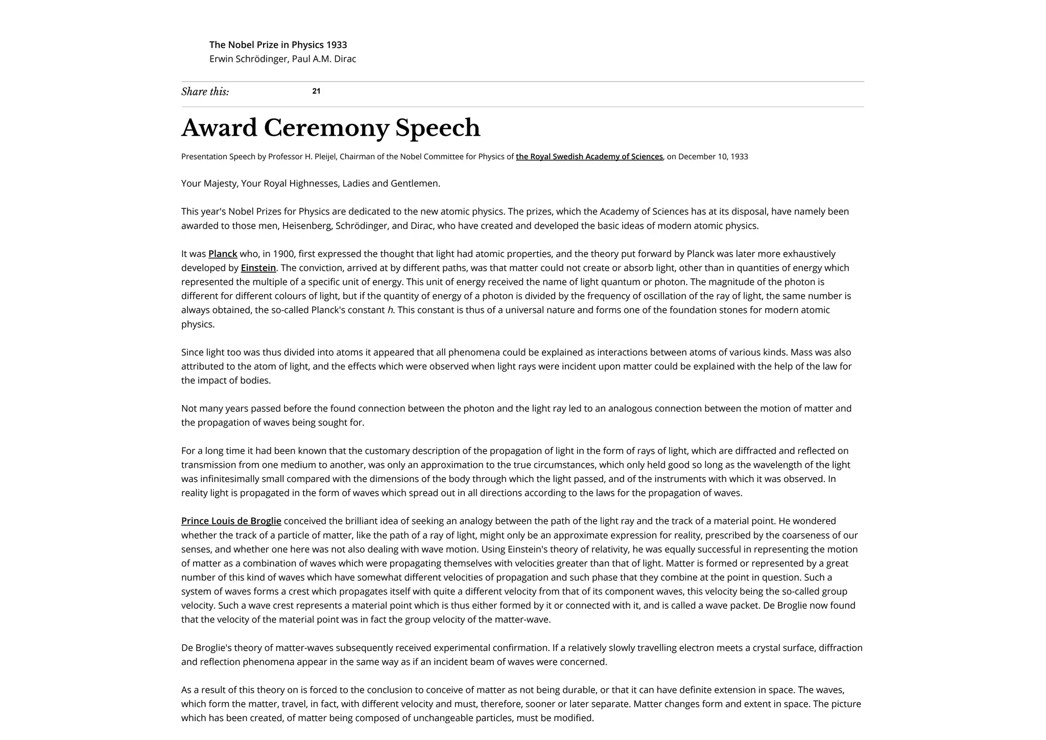The Nobel Prize in Physics 1933 - Award Ceremony Speech.pdf