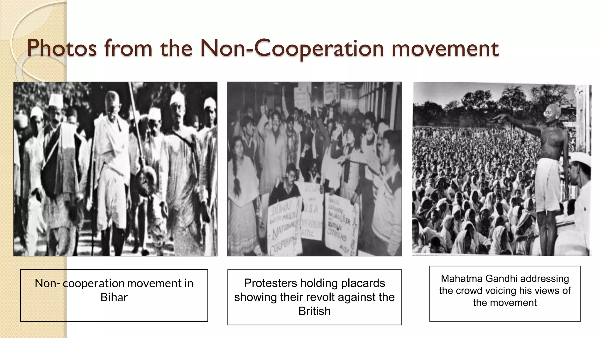 The Non Cooperation Movement History Of India s Freedom Struggle PPTX