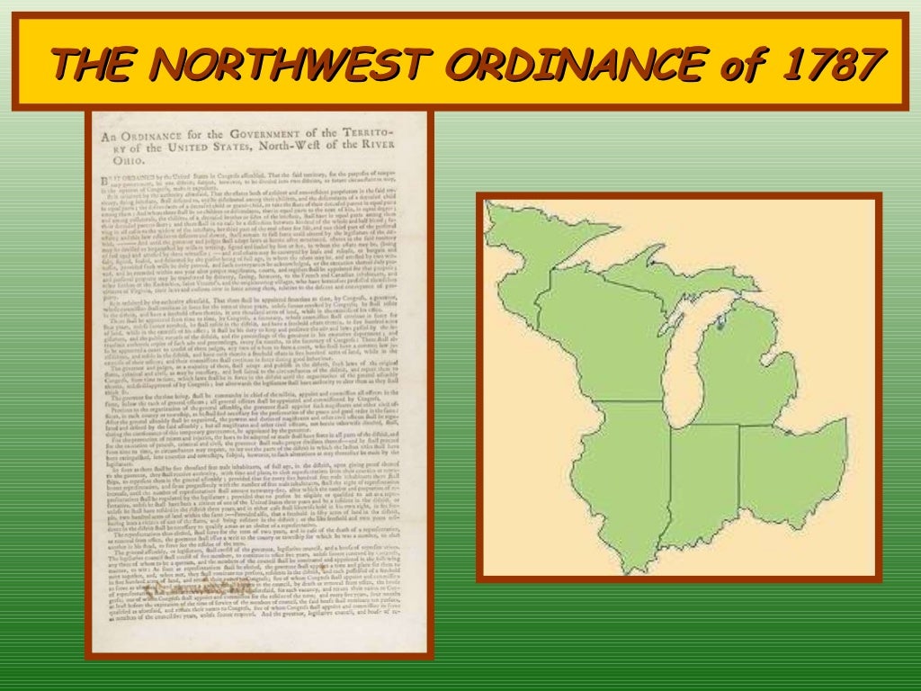 The northwest ordinance of 1787