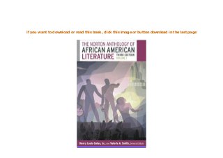 Download Pdf Library The Norton Anthology Of African Americ